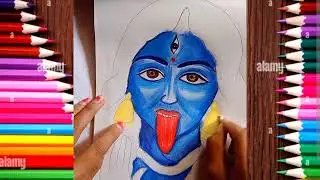 Maa Kali Oil pastels drawing #practicedrawing #oilpasteldrawing #maakalidrawing #viralvideo #long 