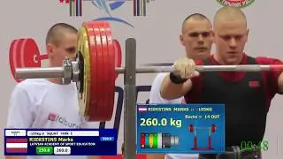 Riekstins Marks. Latvia. 1st IPF University World Classic Cup, Minsk Belarus 11-16 of July 2016.