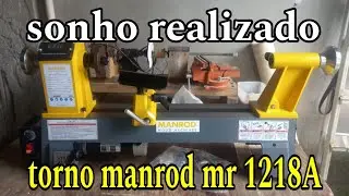 Realizei um sonho torno para madeira manrod mr1218A com rota&ccedil;&atilde;o hor&aacute;ria e anti hor&aacute;ria