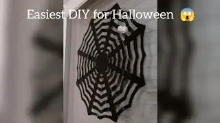 🕷️🕸️Easiest 5 Minutes DIY Halloween Spiderweb 😱🤯☠️👻 #halloween #halloweendecor #halloweendecor