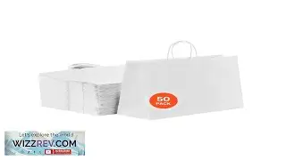 VEVOR Kraft Paper Bags with Handles 50Pcs 16 x 6 x 12