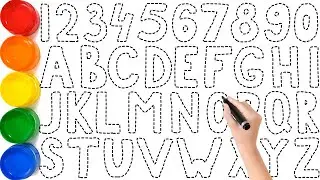 Phonics Song with Colour // Learn How to Draw & Paint ABC A to Z & Numbers 1 to 10 Easy // KS ART
