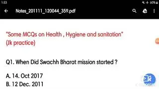 Health , hygiene & sanitation based mcqs , for jkssb IV class ,