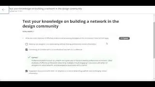Test your knowledge on building a network in the design community| Coursera quiz | Coursera Course