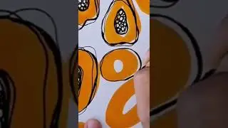 abstract line drawing fruit outline