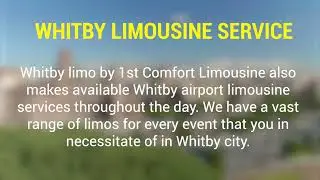 Whitby Airport Limo