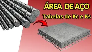 Calculando a área de aço para laje maciça | Aprenda a usar as tabelas de Kc e Ks Passo a Passo