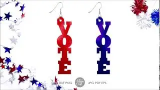 Vote earrings, Election earrings, Please vote, earrings SVG, Vote Jewelry, Cricut, Silhouette