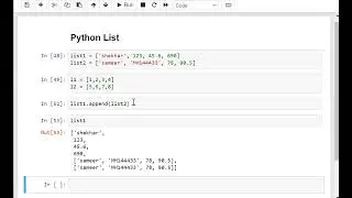 Extend & Append Function in List | Python Program