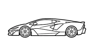 How to draw a LAMBORGHINI FENOMENO easy | Drawing lambo fenomeno sports car