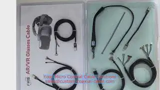 30 pin micro-coax cable manufacturer for AR VR headset Custom Hybrid Coaxial Cable LC Multimode Fibe