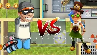 Long Runner Costume vs Lucy Steam Outfit - Robbery Bob 2 vs Subway Surfers