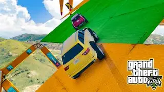 LUXURY CAR Vs INVISIBLE RAMP PARKOUR HARD TASK | GTA V #gtav
