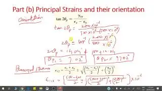 MM 2 lec 11 Solved problem for Shear Strain  Transformations & Principal  and Maximum Shear Strain