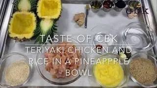 Teriyaki Chicken and Rice in a Pineapple Bowl
