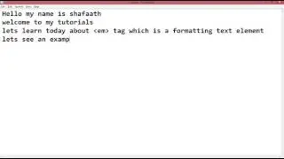 HTML em tag. tutorial-12. HTML programming language emphasize tag