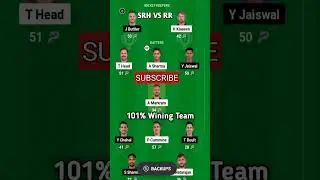 SRH vs RR | SRH vs RR dream11 prediction today | SRH vs RR dream11 team today #Shorts