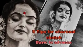 5 Most Important Tips Or Charcoal Portrait/ charcoal se drawing kaise banaen #drawing #charcoal 
