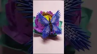 3D Origami Butterfly 🦋 Paper butterfly #diy #origami #craft #handmade #papercraft #butterfly