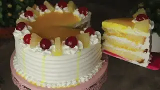 Bakery Style Pineapple Cake 😍 Recipe By Chef Hafsa