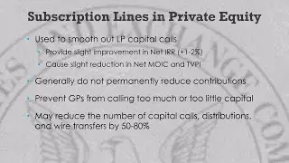 How PE funds use subscription lines of credit