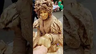 Swedish fish for Golden Princess #swedishfish #yt #disney #busker #statue #trending #viralvideos