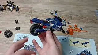 собираем лего набор 76123/lego Marvel/мотоцикл капитана Америки/