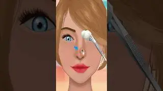 asmr satisfying nose blackheads remover animation #asmr #shortsvideo #rainbow