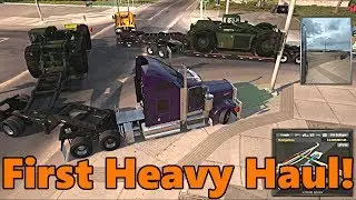 American Truck Simulator | MY FIRST HEAVY HAUL! Multiplayer with TC and JeepGuy HUGE CRASH!!
