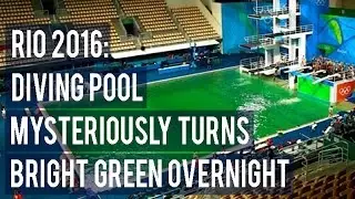 Rio 2016: Diving pool mysteriously turns bright green overnight