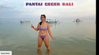 BIKINI DI PANTAI GEGER BALI | SUASANA PANTAI INDAH GEGER BALI 