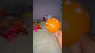 🟠🟠ASMR SOUND The soft thump of an orange balloon hitting the floor #asmr #satisfying