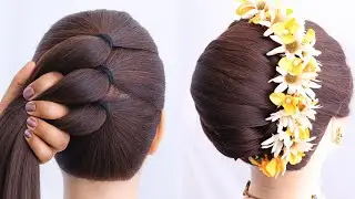 Most Beautiful French Roll Bun hairstyle |hairstyle for Party |hairstyle for girls | Easy hairstyles