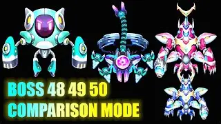 Galaxy Attack: Space Shooter | Boss Mode | New Boss 48 49 50 Boss Review | By World bosses
