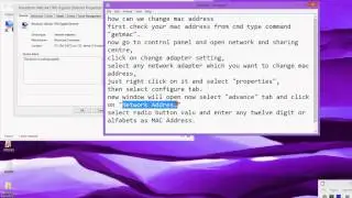 Change MAC address in windows 7 or 8