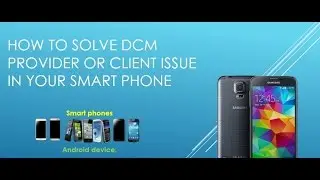 How to solve DCM provider has stopped