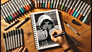 Inkflow Serenity: Nature&rsquo;s Hues in Motion 🌿🎨