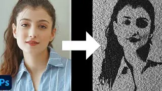 how to transform a photo into a wall texture portrait, Photoshop tutorial.