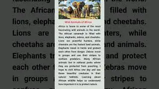 Wild Animals of Africa #learnenglish #shorts