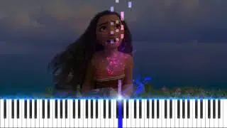 How to play Moana on piano! (Visual Tutorial)