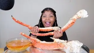 GIGANTIC KING CRAB LEGS SEAFOOD BOIL MUKBANG