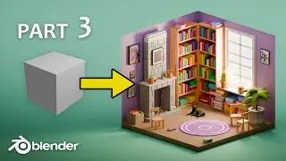 Blender 3D - Isometric COZY ROOM | Part 3 | Blender Tutorial