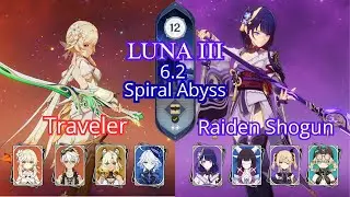 Pyro Traveler Vape & Raiden Shogun Lunar Charge Team  - Genshin Impact Luna IV 6.3 Spiral Abbys