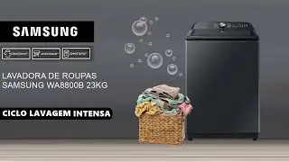 Lavadora de Roupas SAMSUNG 23Kg WA23B - LAVAGEM INTENSA
