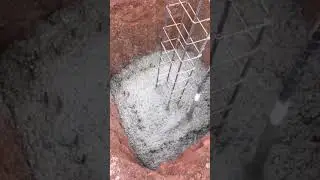 isolated single column footing #compaction of concrete by using vibrator # construction