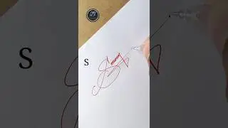 Letter S Initial Signature Design  #shorts