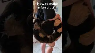 How to make an easy fursuit tail w/ loop! #furry #fursuit #cosplay #fursuitmaking #tutorial #shorts
