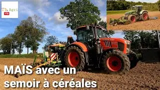 Semis de MAÏS🌽  2022 avec un semoir à Céréales / Fendt 930 & Kubota M7131 / ETA d'Armor [Dji, Gopro]