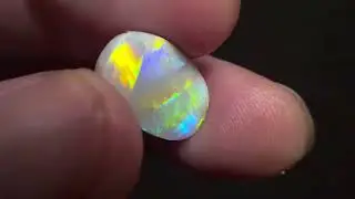 5.05cts Lightning ridge semi-finished opal rub, stunning rainbow fire and pattern