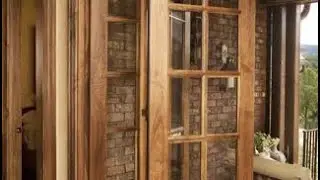 Wooden sliding folding door
